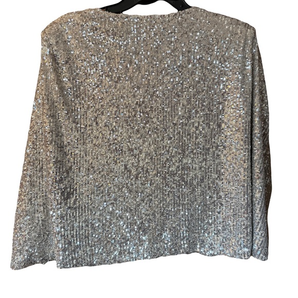 Women’s boutique sequin over shoulder cardigan size small de lovest - Picture 2 of 5